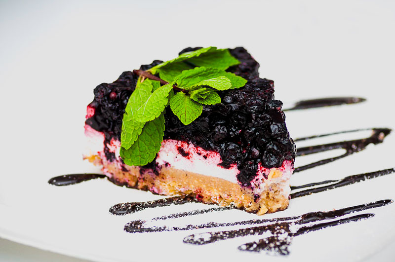 Berry tart dessert at Comp Suite